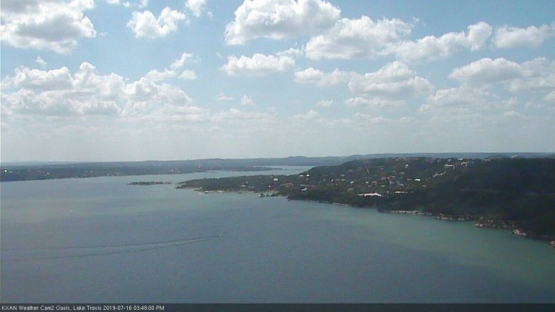 Lake Travis webcam, July 16, 2019 2:50 PM CT