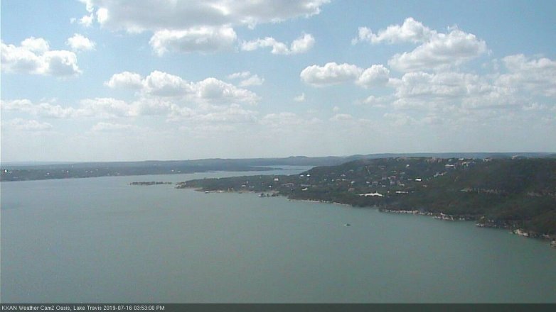 Lake Travis webcam, July 16, 2019 2:55 PM CT