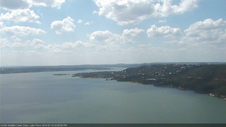 Lake Travis webcam, July 16, 2019 3:00 PM CT