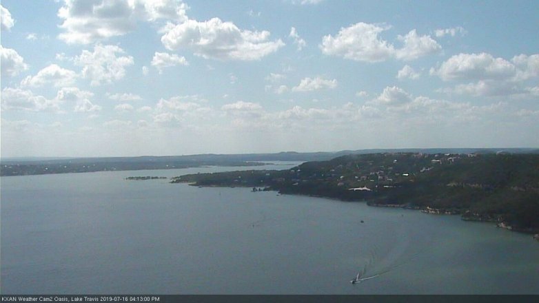 Lake Travis webcam, July 16, 2019 3:15 PM CT