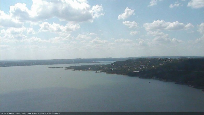 Lake Travis webcam, July 16, 2019 3:25 PM CT