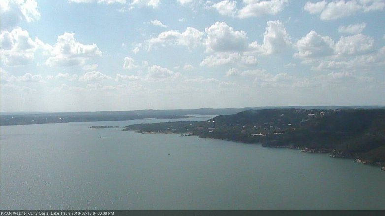 Lake Travis webcam, July 16, 2019 3:35 PM CT
