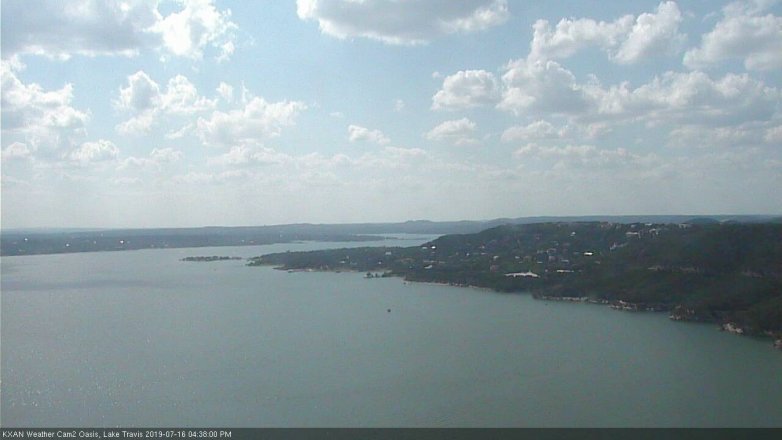 Lake Travis webcam, July 16, 2019 3:40 PM CT