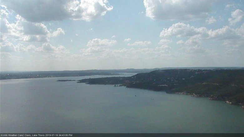 Lake Travis webcam, July 16, 2019 3:45 PM CT