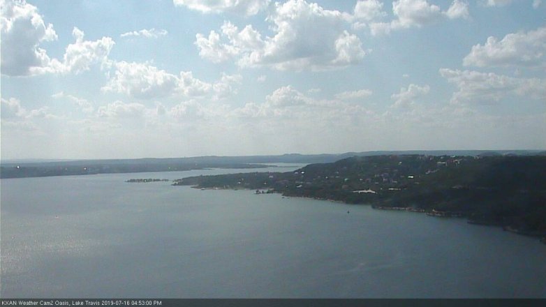 Lake Travis webcam, July 16, 2019 3:55 PM CT
