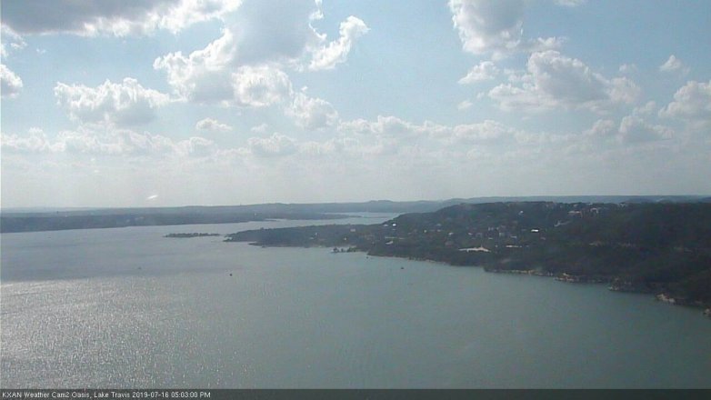Lake Travis webcam, July 16, 2019 4:05 PM CT