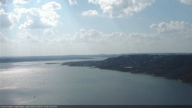 Lake Travis webcam, July 16, 2019 4:15 PM CT