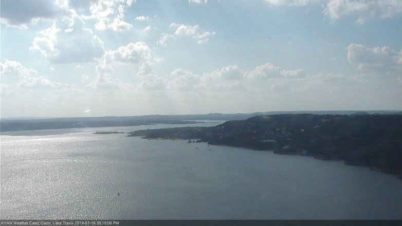 Lake Travis webcam, July 16, 2019 4:20 PM CT