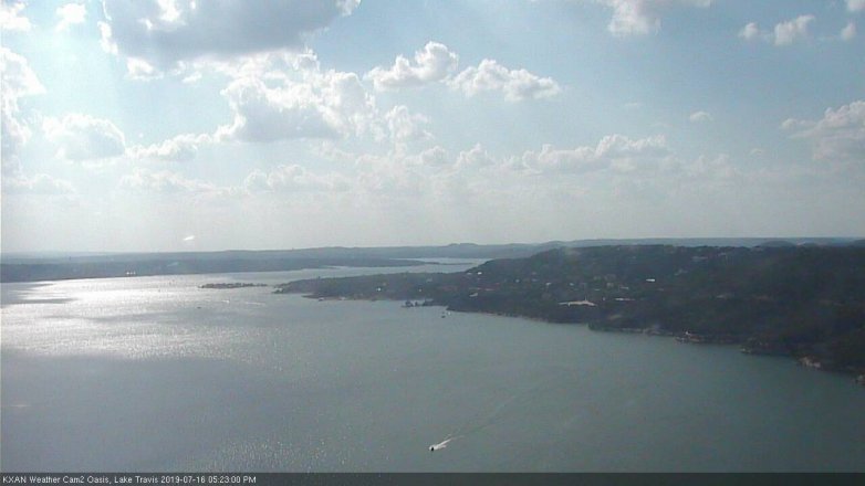 Lake Travis webcam, July 16, 2019 4:25 PM CT