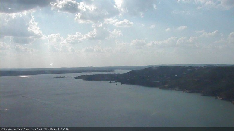 Lake Travis webcam, July 16, 2019 4:30 PM CT