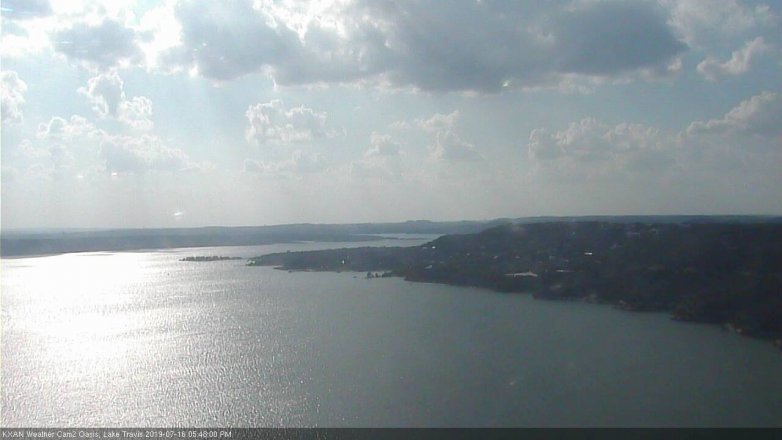 Lake Travis webcam, July 16, 2019 4:50 PM CT