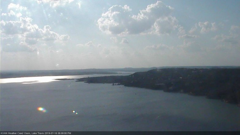 Lake Travis webcam, July 16, 2019 5:10 PM CT