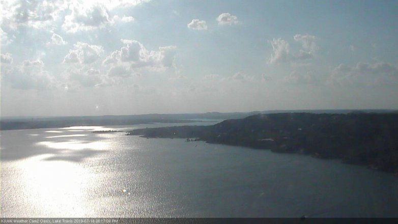 Lake Travis webcam, July 16, 2019 5:20 PM CT