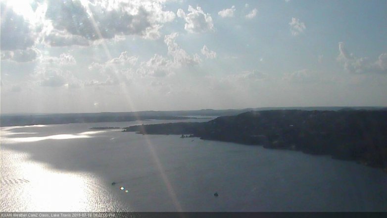 Lake Travis webcam, July 16, 2019 5:25 PM CT