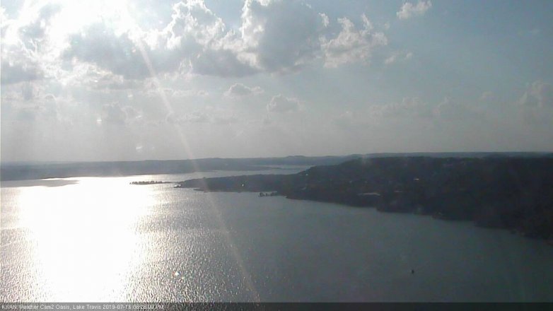 Lake Travis webcam, July 16, 2019 5:30 PM CT