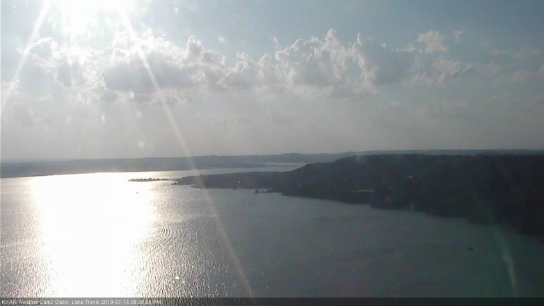 Lake Travis webcam, July 16, 2019 5:40 PM CT