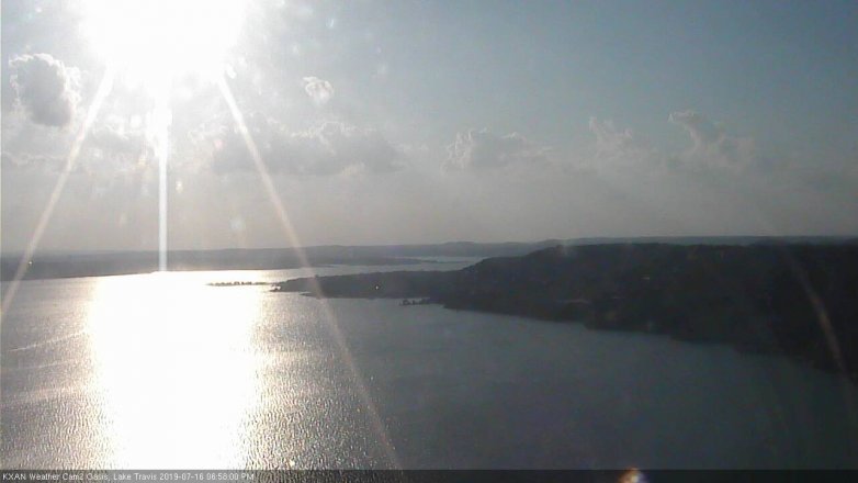 Lake Travis webcam, July 16, 2019 6:00 PM CT