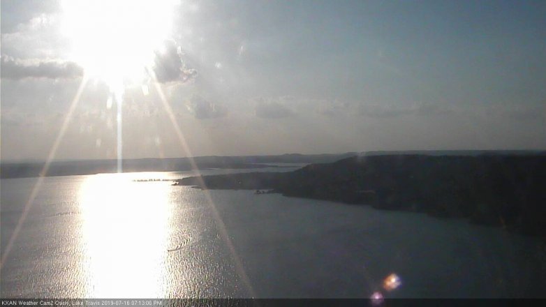 Lake Travis webcam, July 16, 2019 6:15 PM CT