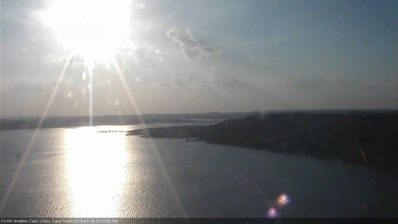 Lake Travis webcam, July 16, 2019 6:20 PM CT
