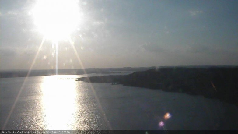 Lake Travis webcam, July 16, 2019 6:25 PM CT