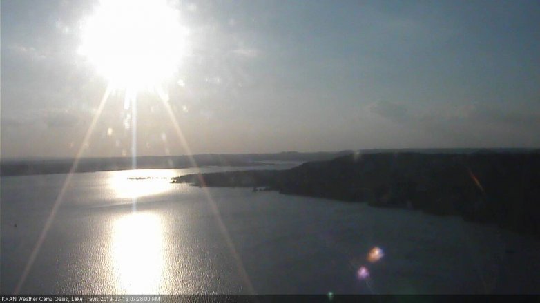 Lake Travis webcam, July 16, 2019 6:30 PM CT