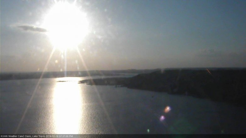 Lake Travis webcam, July 16, 2019 6:40 PM CT