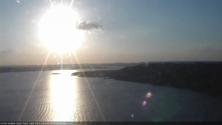 Lake Travis webcam, July 16, 2019 6:45 PM CT