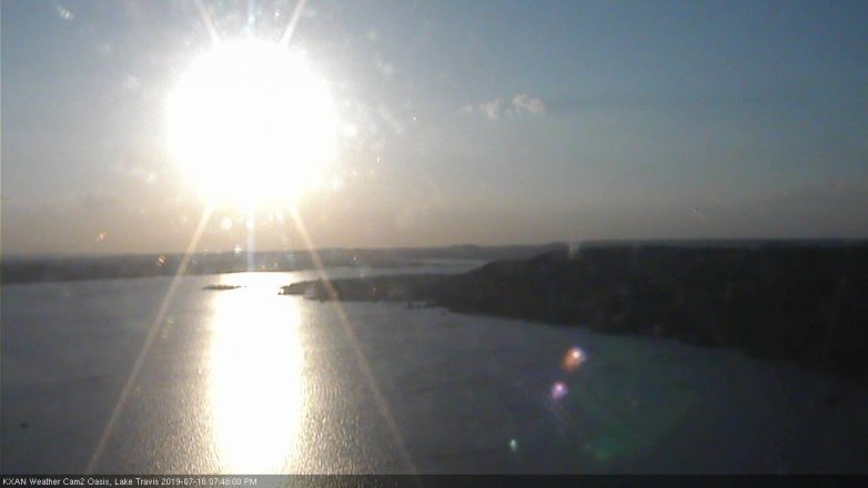 Lake Travis webcam, July 16, 2019 6:50 PM CT