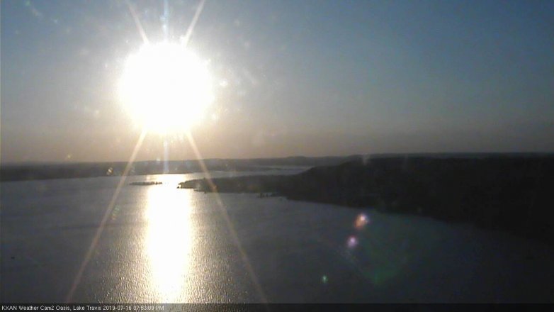 Lake Travis webcam, July 16, 2019 6:55 PM CT