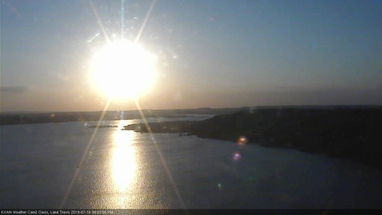 Lake Travis webcam, July 16, 2019 7:05 PM CT