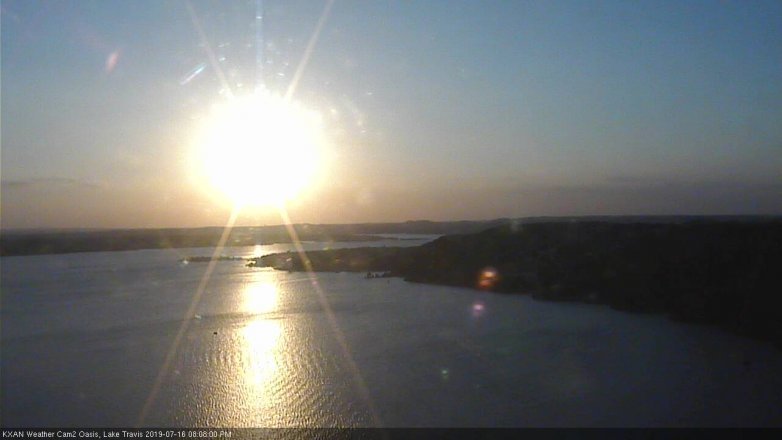 Lake Travis webcam, July 16, 2019 7:10 PM CT