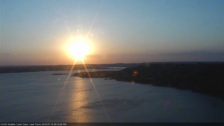 Lake Travis webcam, July 16, 2019 7:20 PM CT