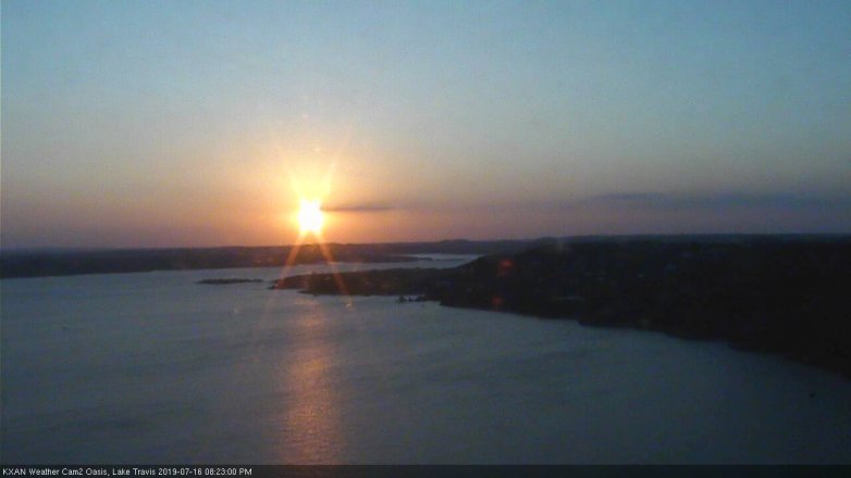 Lake Travis webcam, July 16, 2019 7:25 PM CT