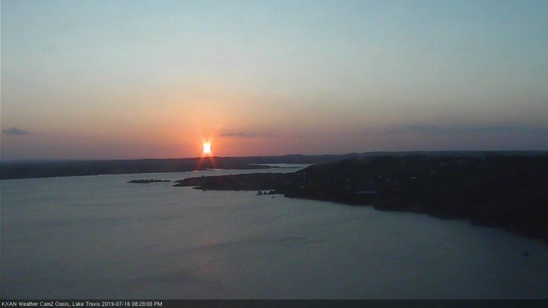 Lake Travis webcam, July 16, 2019 7:30 PM CT