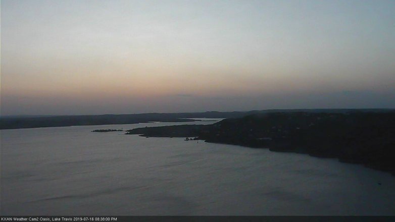 Lake Travis webcam, July 16, 2019 7:40 PM CT