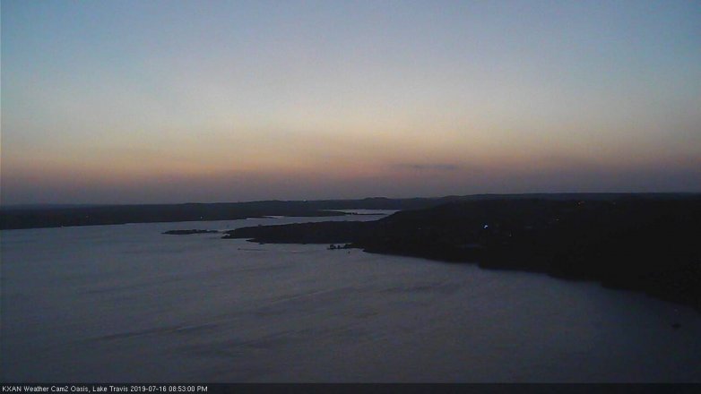 Lake Travis webcam, July 16, 2019 7:55 PM CT