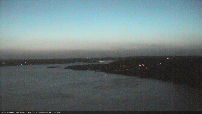 Lake Travis webcam, July 16, 2019 8:15 PM CT