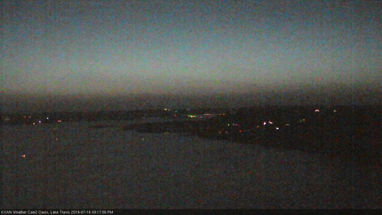 Lake Travis webcam, July 16, 2019 8:20 PM CT