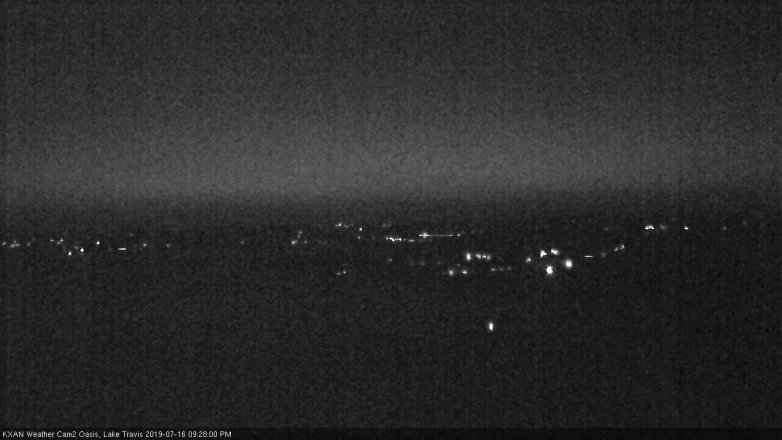 Lake Travis webcam, July 16, 2019 8:30 PM CT