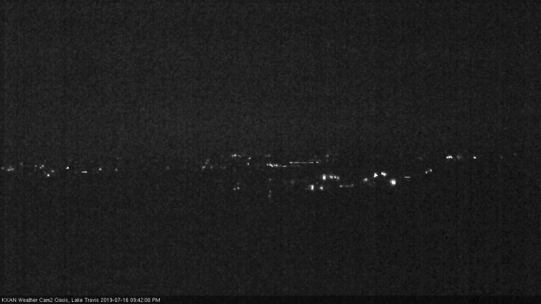 Lake Travis webcam, July 16, 2019 8:45 PM CT