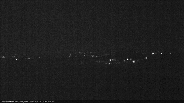 Lake Travis webcam, July 16, 2019 9:15 PM CT