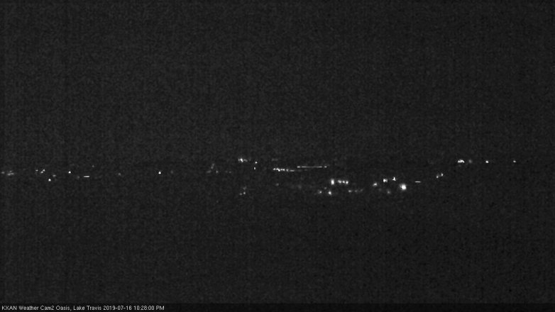 Lake Travis webcam, July 16, 2019 9:30 PM CT