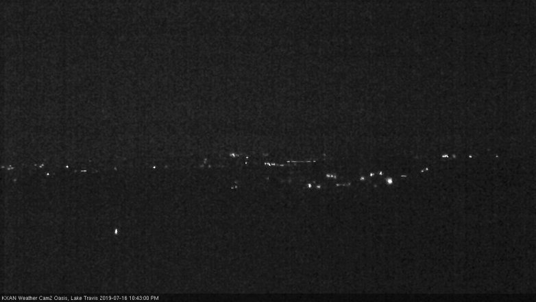 Lake Travis webcam, July 16, 2019 9:45 PM CT