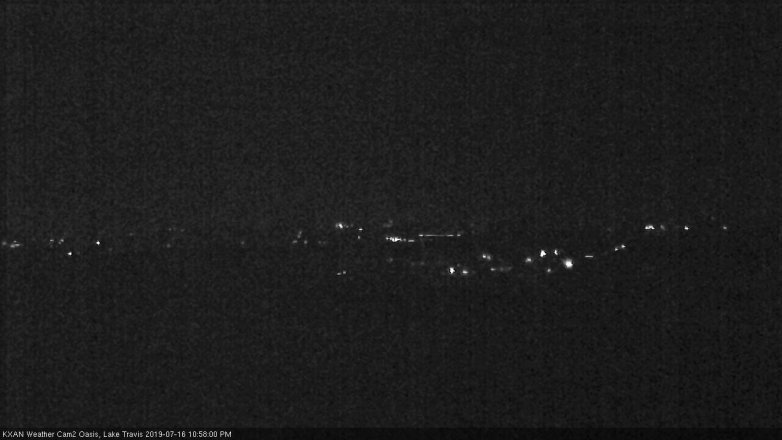 Lake Travis webcam, July 16, 2019 10:00 PM CT