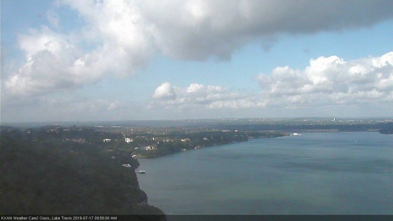 Lake Travis webcam, July 17, 2019 9:00 AM CT