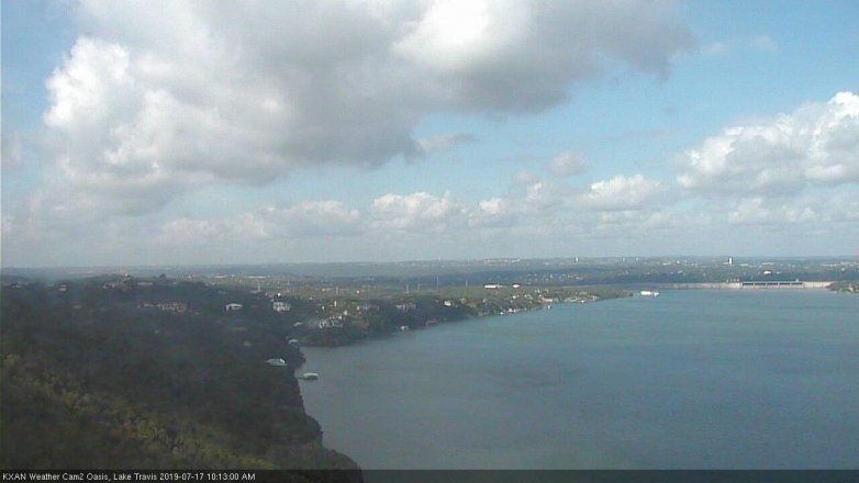 Lake Travis webcam, July 17, 2019 9:15 AM CT