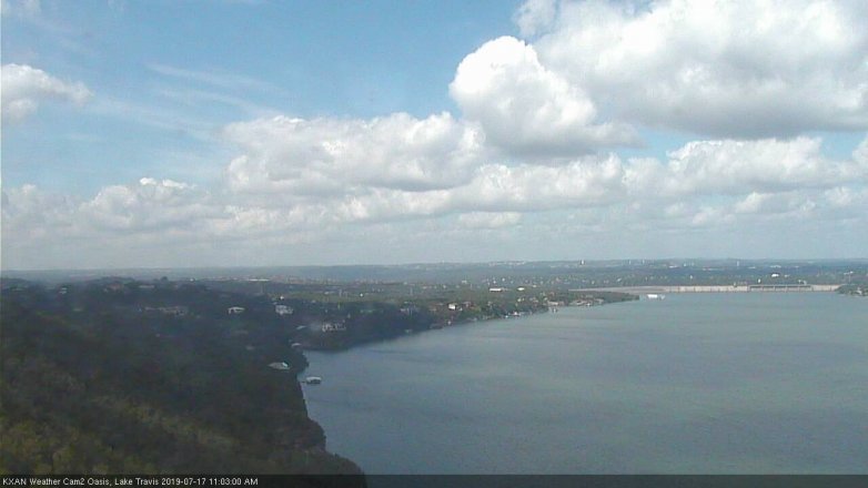 Lake Travis webcam, July 17, 2019 10:05 AM CT