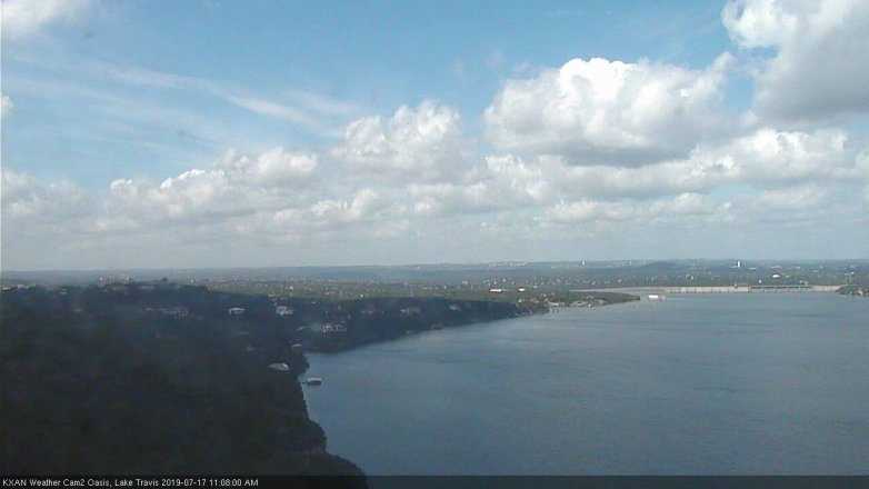 Lake Travis webcam, July 17, 2019 10:10 AM CT