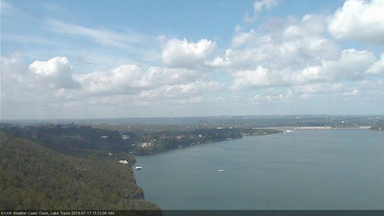 Lake Travis webcam, July 17, 2019 10:15 AM CT
