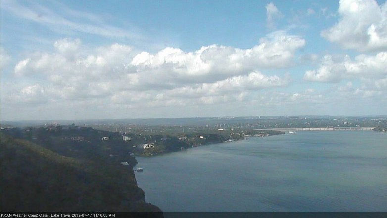 Lake Travis webcam, July 17, 2019 10:20 AM CT